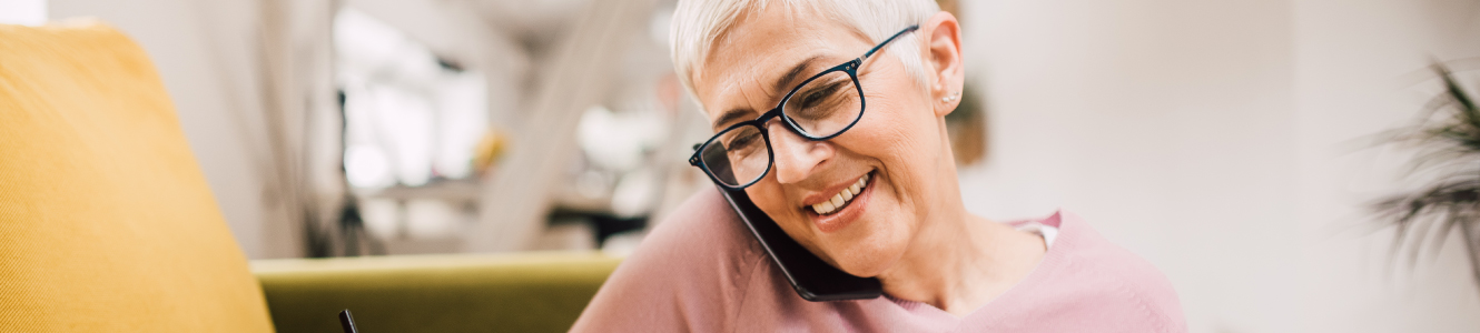 Mature woman talking on phone